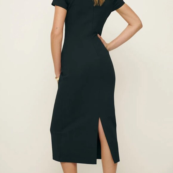REFORMATION ELONA KNIT DRESS BLACK - Picture 3 of 5